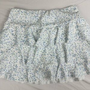 Floral Blue and White Women's Skirt